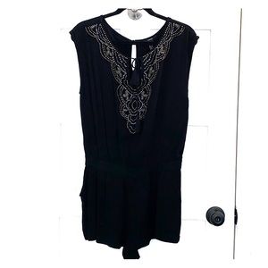 Black and gold beaded romper. Amazing quality NWT